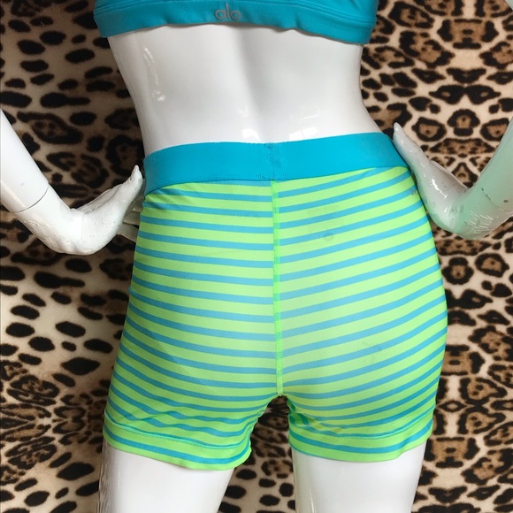 Nike Pro Dri-Fit Lime Green/Turquoise Blue Performance Shorts Size S-M - Picture 8 of 16